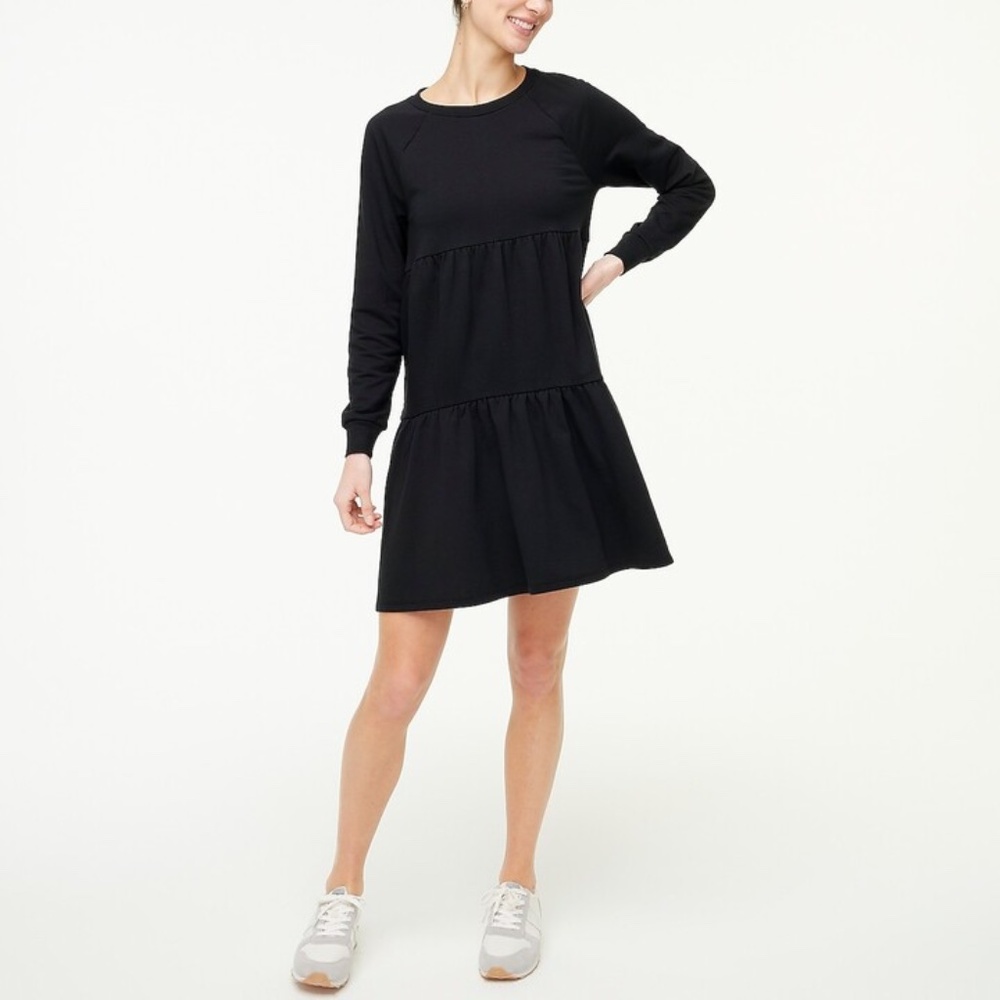 NWT J.Crew  Women's Tiered Sweatshirt Dress